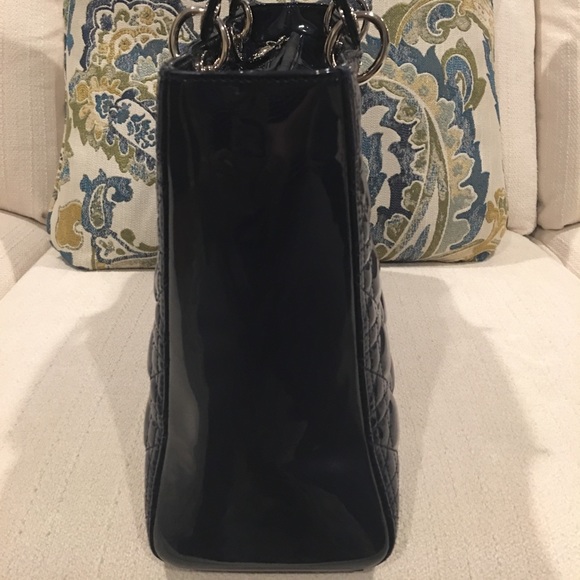 SOLD ON EBAY Dior Large Dark Blue Lady Dior Bag - Picture 3 of 8